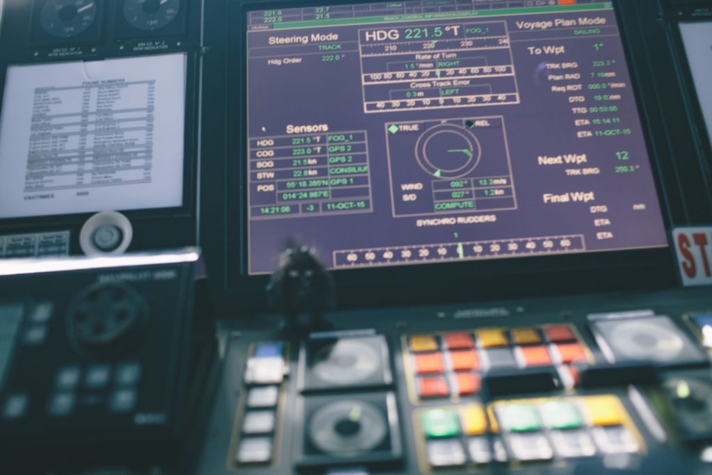 control room screen and buttons